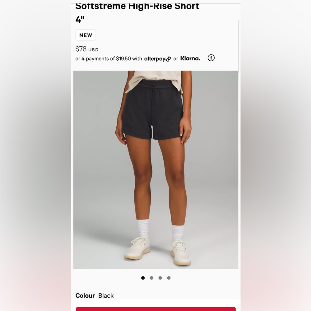 Lululemon Softstreme High-Rise Short- EUC